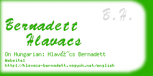 bernadett hlavacs business card